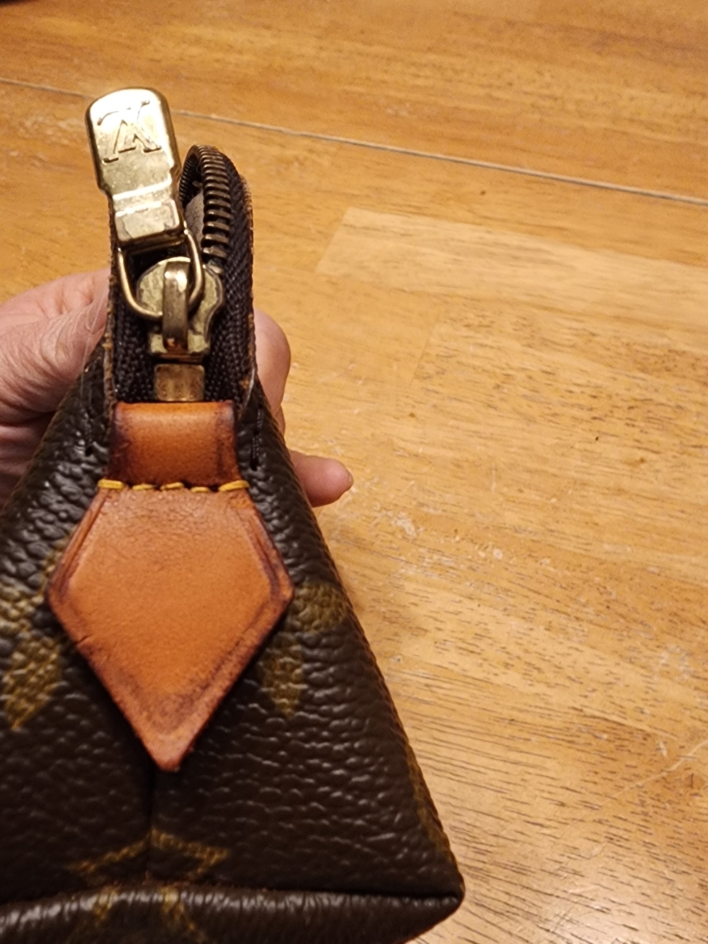 Louis Vuitton Brown Monogram Cosmetic Pouch Raw Interior - Picture 3 of 16